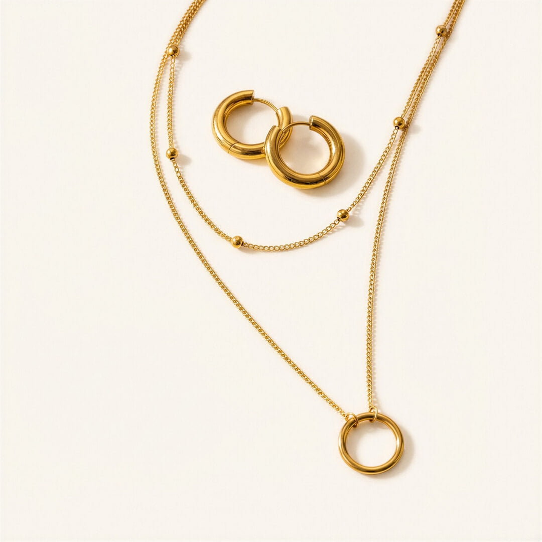 Pack Esencia Circular · Pendientes + Collar
